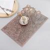 Rectangular Hollow Flower And Leaf Pattern PVC Dining Mat Light Luxury Home Kitchen And Restaurant Tabletop Decoration Products