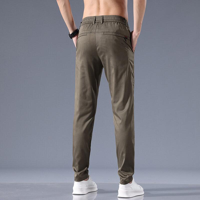 Pantalones Casuales de Negocios para Hombre 2025 Nuevo Hombre Clásico Color Sólido Moda Pantalones Slim Hombre Moda Pantalones Negros Hombre Pantalones Joggers