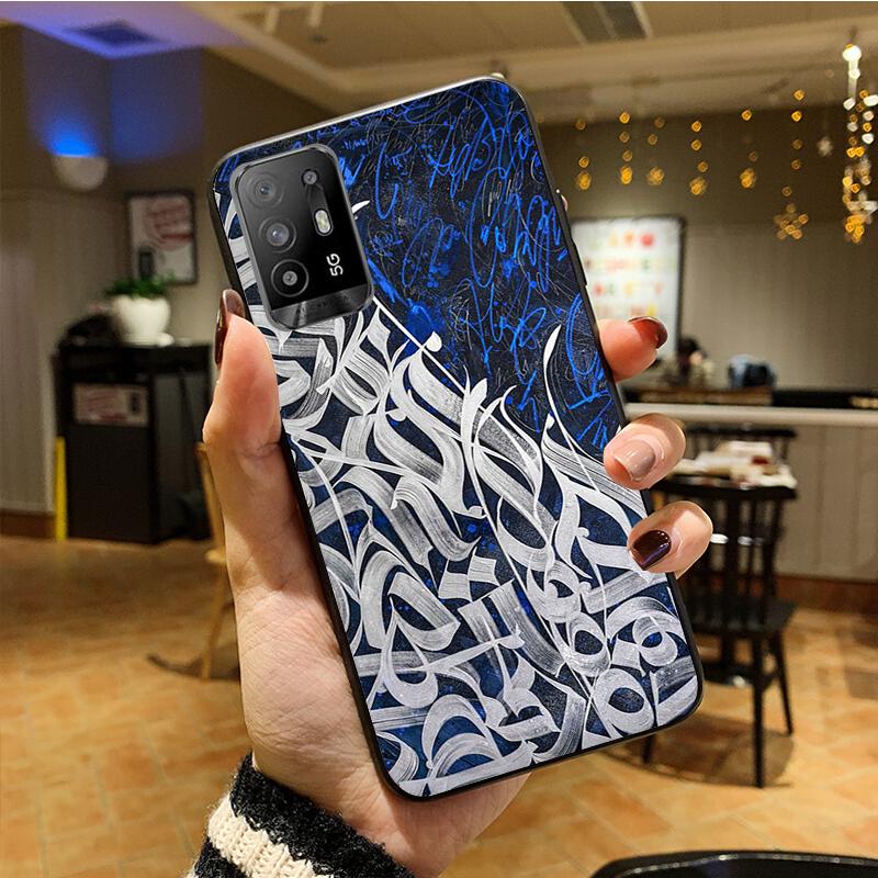 Pokras Lampas Graffiti Art Phone Case for OPPO A54 A74 A94 A53S A9 A5 A15 A16 A91 A96 A76 Reno8 8Pro Reno2 Z