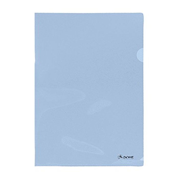 Chemise encoche A4 - DOHE - Bleu - Polypropylène translucide - 180 micras - Premium