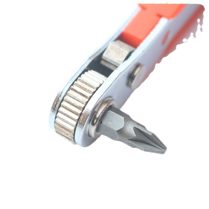 Black Red Mini Socket Wrench Ratchet Fast Ratchet Wrench Multi-functional Ratchet Screwdriver DIY Repair Hand Tools