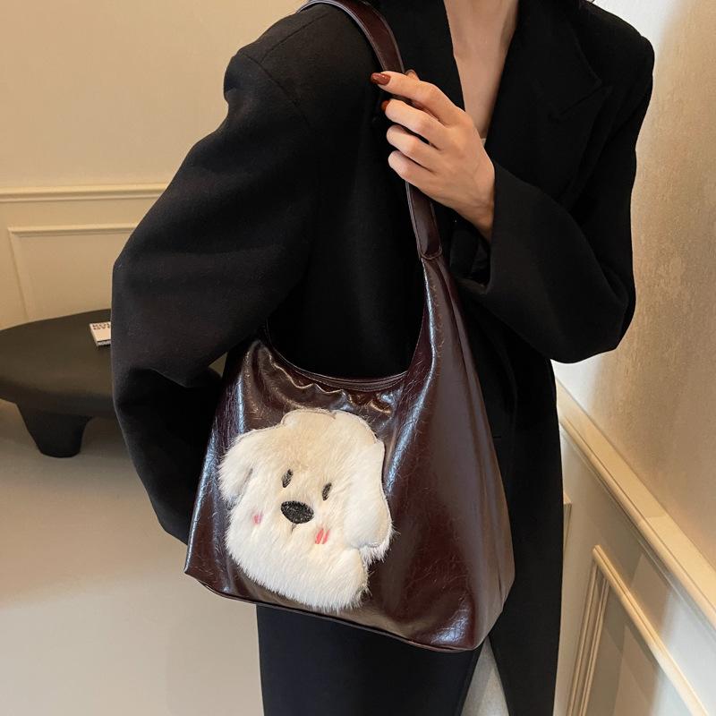 Trendy Fashion High Sense Shoulder Handbag Retro Large Capacity Women'S Tote Bag