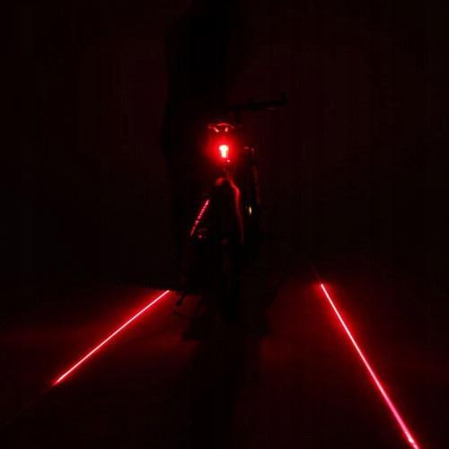 5 LED REAR BIKE LIGHT WITH LASER 5 MODES
