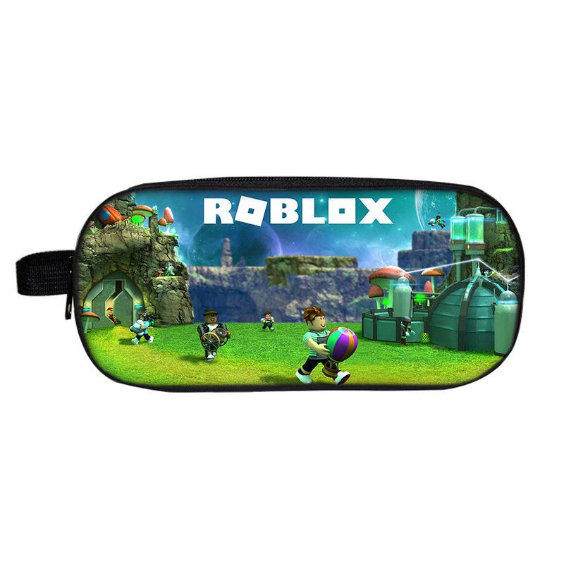 Roblox Double-Layer Pencil Case for School Students - Cartoon Fashion Stationery Box