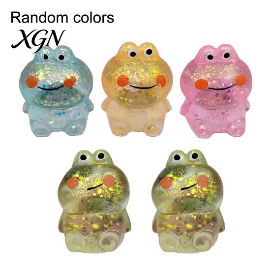 TPR Stress Ball 5Pcs Glitter Animal Sugar Anxiety Relief Clear Frog Anti-stress Toy Dog Cartoon Shit Squeeze Sensory Decompression