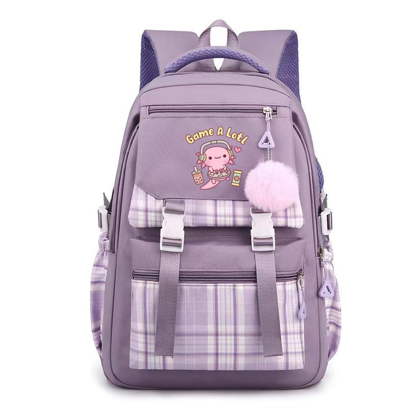 Animal Print Axolotl Print Backpack Outdoor Leisure Cute Bag