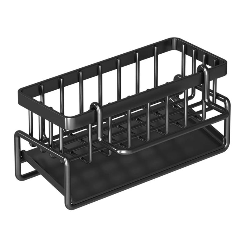 

Easy to Clean Sponges Organizer Practical Dish Cloth Drying Rack for Daily Use 1 чёрный