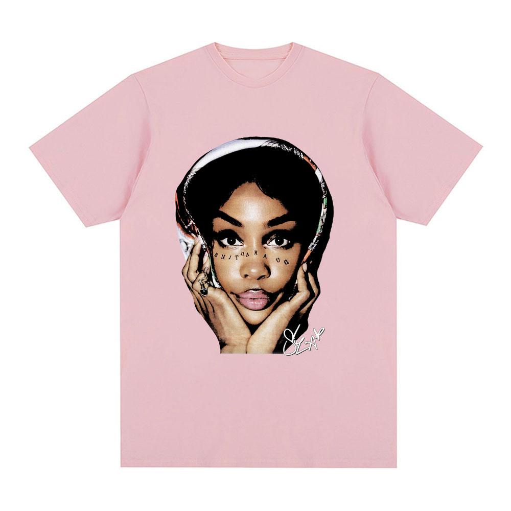 SZA Graphic Print Tshirts Unisex Women Fashion Hip Hop Tshirt Summer Cotton Casual Short Sleeve Oversized T Shirts Streetwear