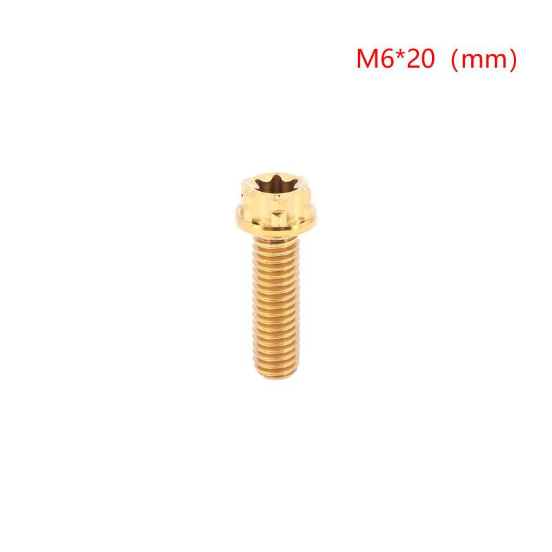 Versatile M6 Titanium Flanged Hexagon Head Bolts Suited for Bike Moto Car Projects