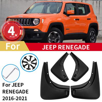 4Pcs Mud Flap For Jeep Renegade Fender 2015 2016 2017 2018  Mudguards Wheel Rear Front Cover Mudflaps Guards Car