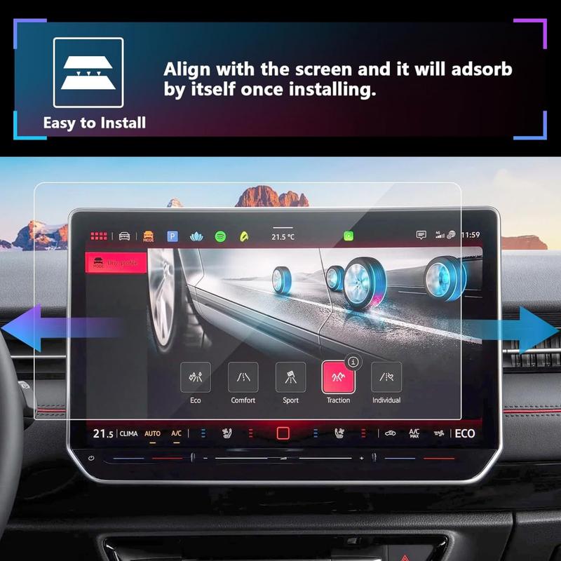 Tempered Glass For VOLKSWAGEN VW Tiguan 2025 Tiguan SEL R-Line Screen Car Navigation Display High Definition Scratch-resistant