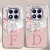 A Z Pink Letter Peach Flower Shockproof Phone Case For Xiaomi Redmi A5 A3 A4 A1 A2 9A 9C 9 10 Silicone Couple Shell Back Cover