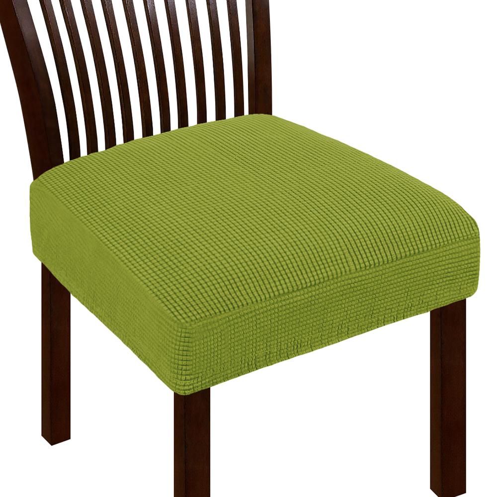 Jacquard Chair Seat Cover Elastic Chair Slipcovers for Home Banquet Dining Room Solid Color Removable Washable Chair Covers