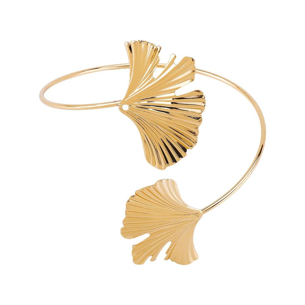 Butterfly Opening Cuff Bracelets Leaf Circle Upper Arm Bracelet Flower Armband Arm Chain  Party