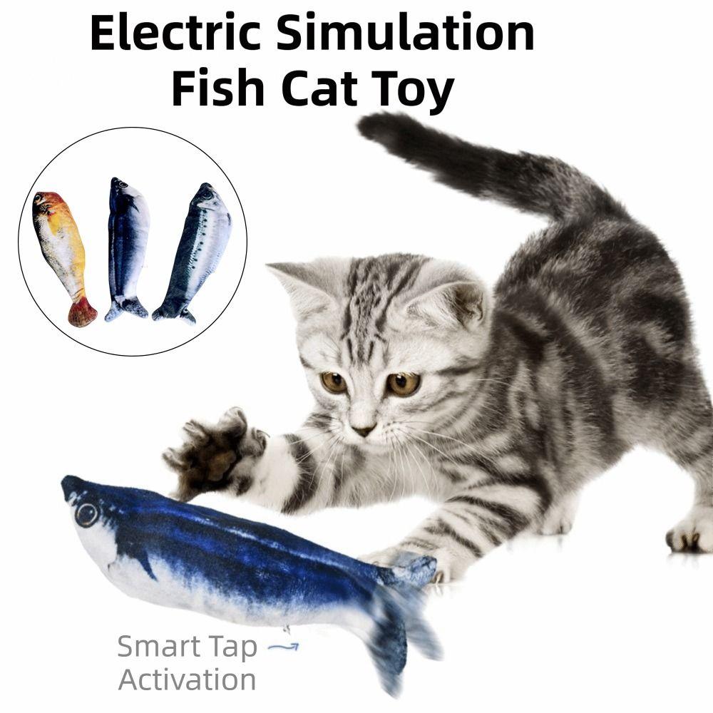 1/3Pcs Motion Sensor Interactive Cat Toy Realistic Flopping Catnip Kicker Toy  Interactive Play