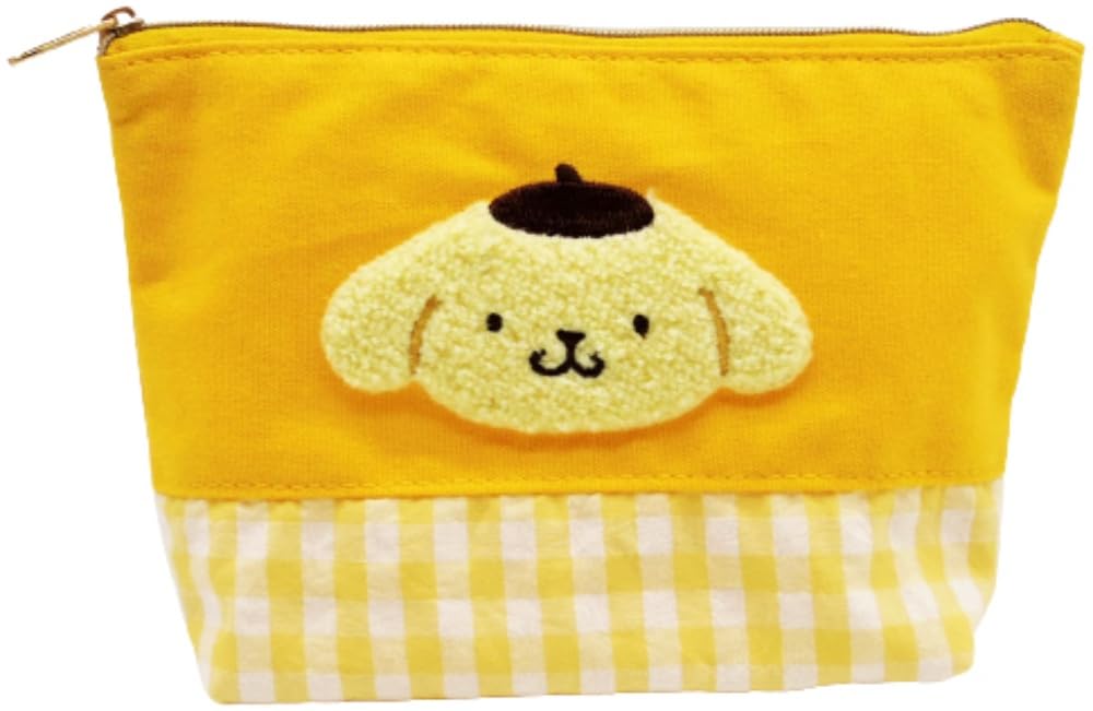 Nakajima Corporation Gingham Sagara Cosmetic Pouch, Pompompurin, 189042-23