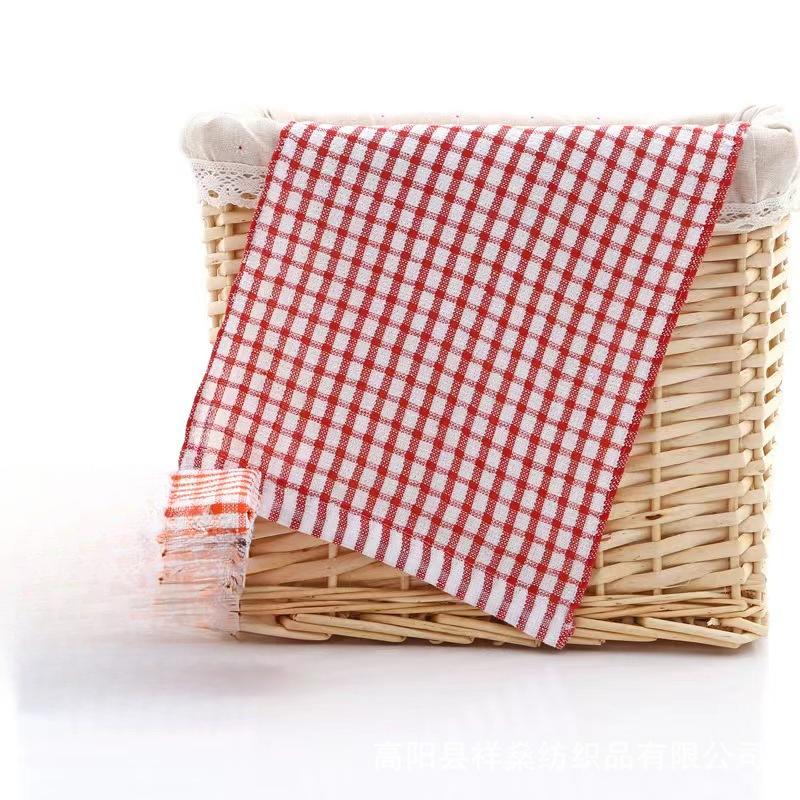 

10-1pcs 28*40 Plaid Dish Towels - Absorbent, Reusable Kitchen Cleaning Cloths for Bedroom, Bathroom, and Outdoor Use, Shrink-Resistant 1pcs красный