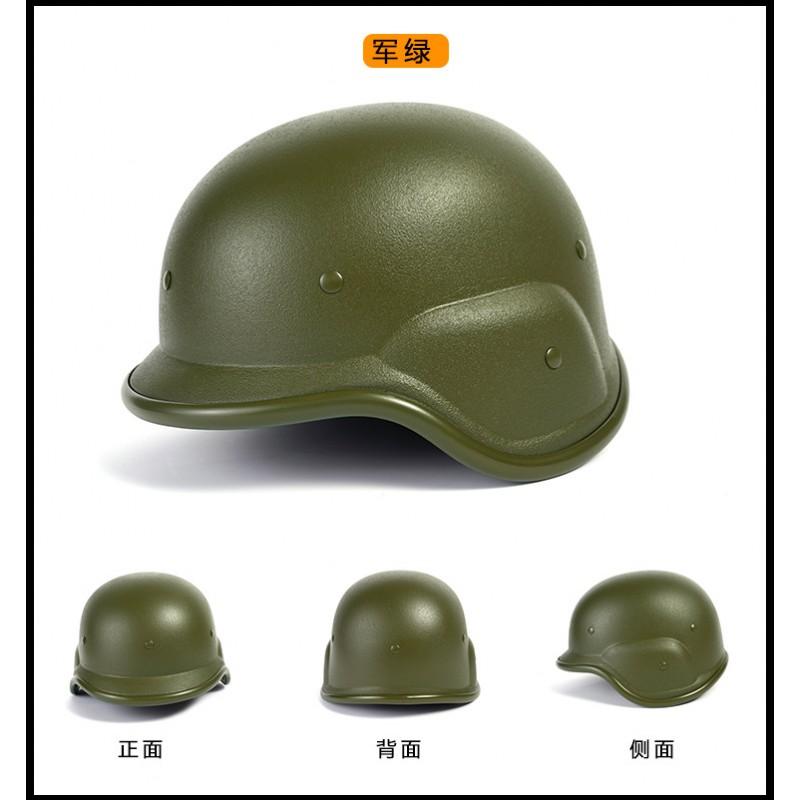 Taktische Airsoft-Helm ABS Outdoor-Kampfspiel Kopfbedeckung Erwachsene Militärische Simulation Radfahren Halb Military Green Helmet Only