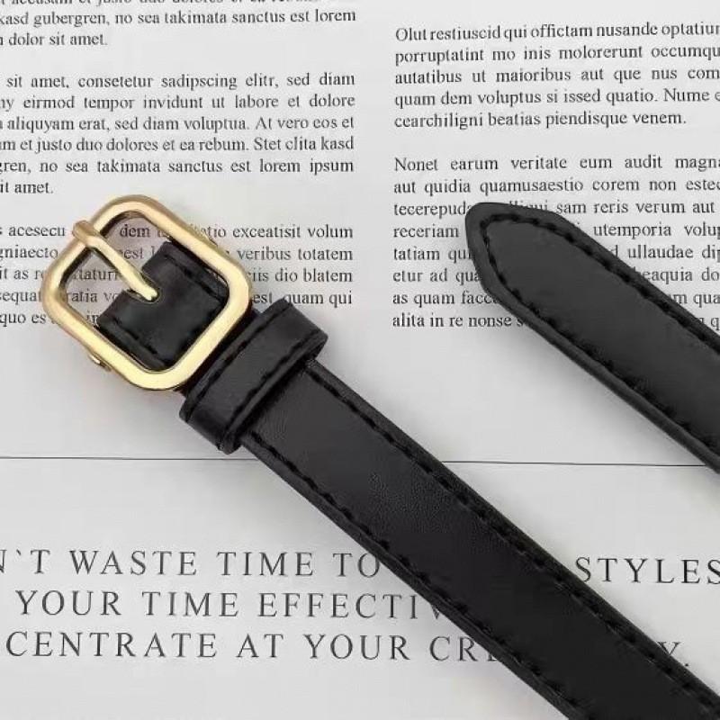 

Stylish Slim Womens Belt Elegant Alloy Buckle Versatile For Jeans Pants And чорний