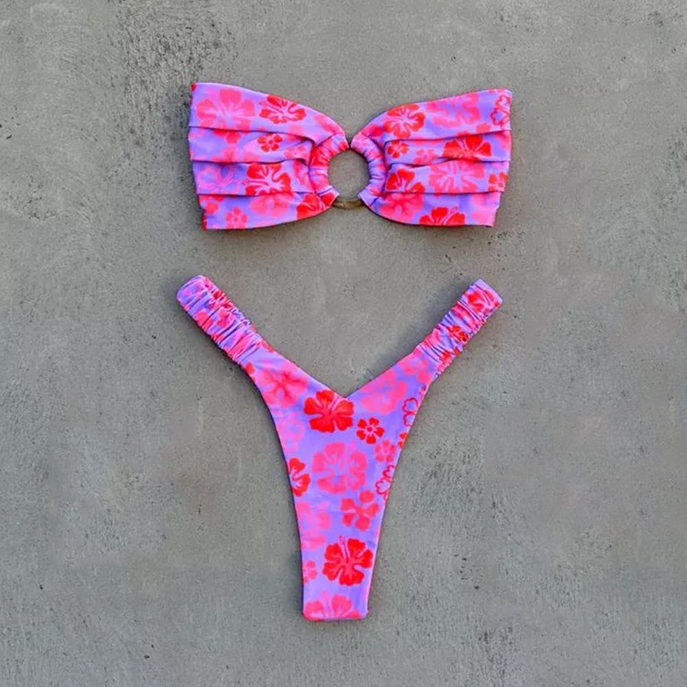 Micro Bikini Push Up Damen Badeanzüge 2025 Sexy Weibliche Bademode Brazilian Bikini Set Tanga Biquini Badeanzüge Print Bademode