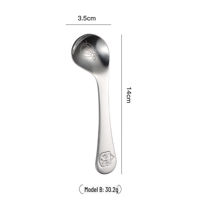 

Qianxing Stainless Steel Baby Bent Training Spoons - Kitten (10-Pack)