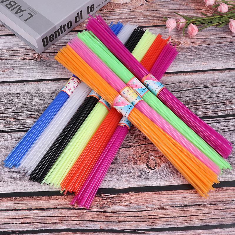 350Pcs Children Diy Folded Star Plastic Straw Lucky Transparent Tube Origami