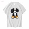 Inktastic Bernese Mountain Dog T Shirt Kiniart Bmd Cute Drawing Illustration Vintage Washed Stylish Homme Stretched Versatile