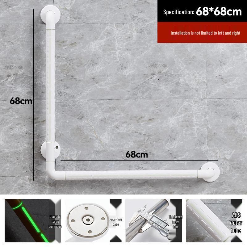Barrier-Free Stainless Steel Safety Handrail for Elderly and Disabled - Anti-Slip Grab Bar for Toilet and Washroom