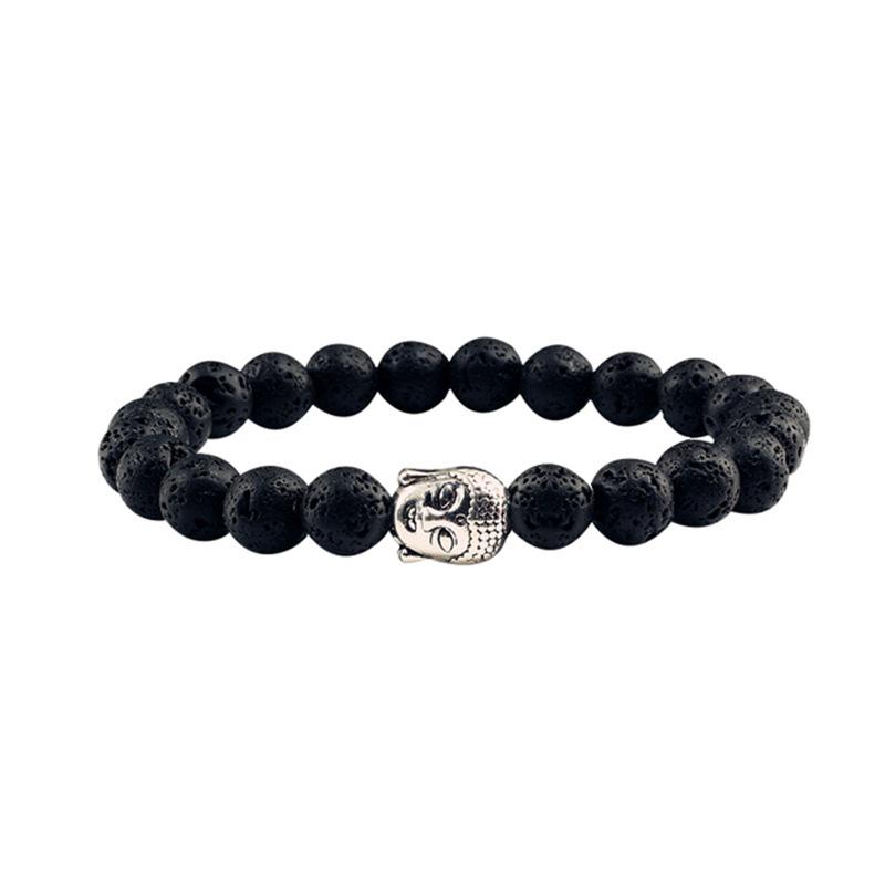 Volcanic Rock Buddha Beaded Bracelet for Women