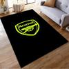 "Black Carpet with Arsenal Emblem Design, Football Fan Home Decor" Suitable for Use As an Anti-slip for Living Room Bedroom Sofas