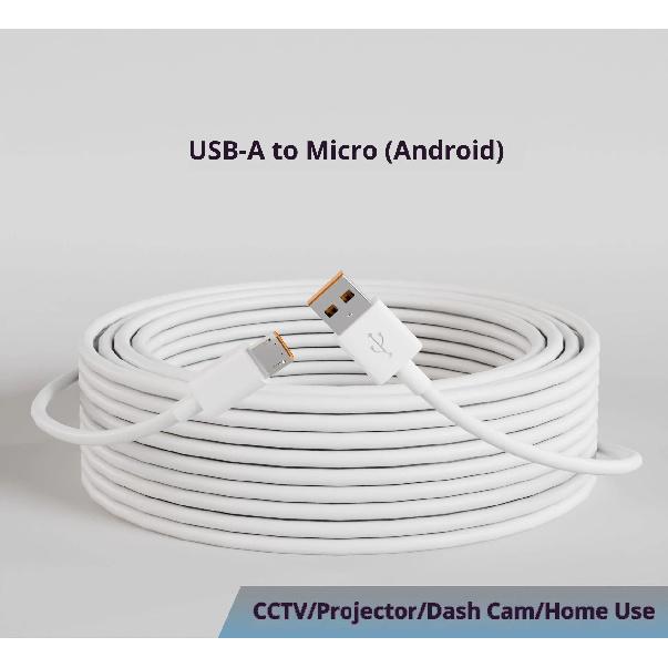 

1m-14m extra long USB Type C charging cable Android camera extension monitoring for Huawei Android phones surveillance cameras 1m