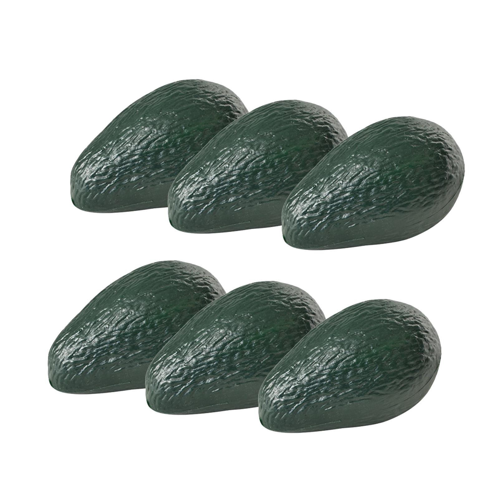 

6Pieces Artificial Avocado Model Realistic Avocado Plastic Texture Suitable for Restaurant Display and Photo Shoot Use