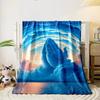 Praying Hands Cloudy Sky Blanket  Printed Blanket for Living Room Bed Couch Lunch Break Soft Cozy Blanket for Friend's Festival Gift