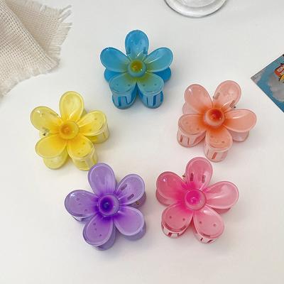 Eierblume Haarspange für Frauen Koreanische Einfarbige Blume Greifspange Einfache Mode Haiklammer Mädchen Haaraccessoires