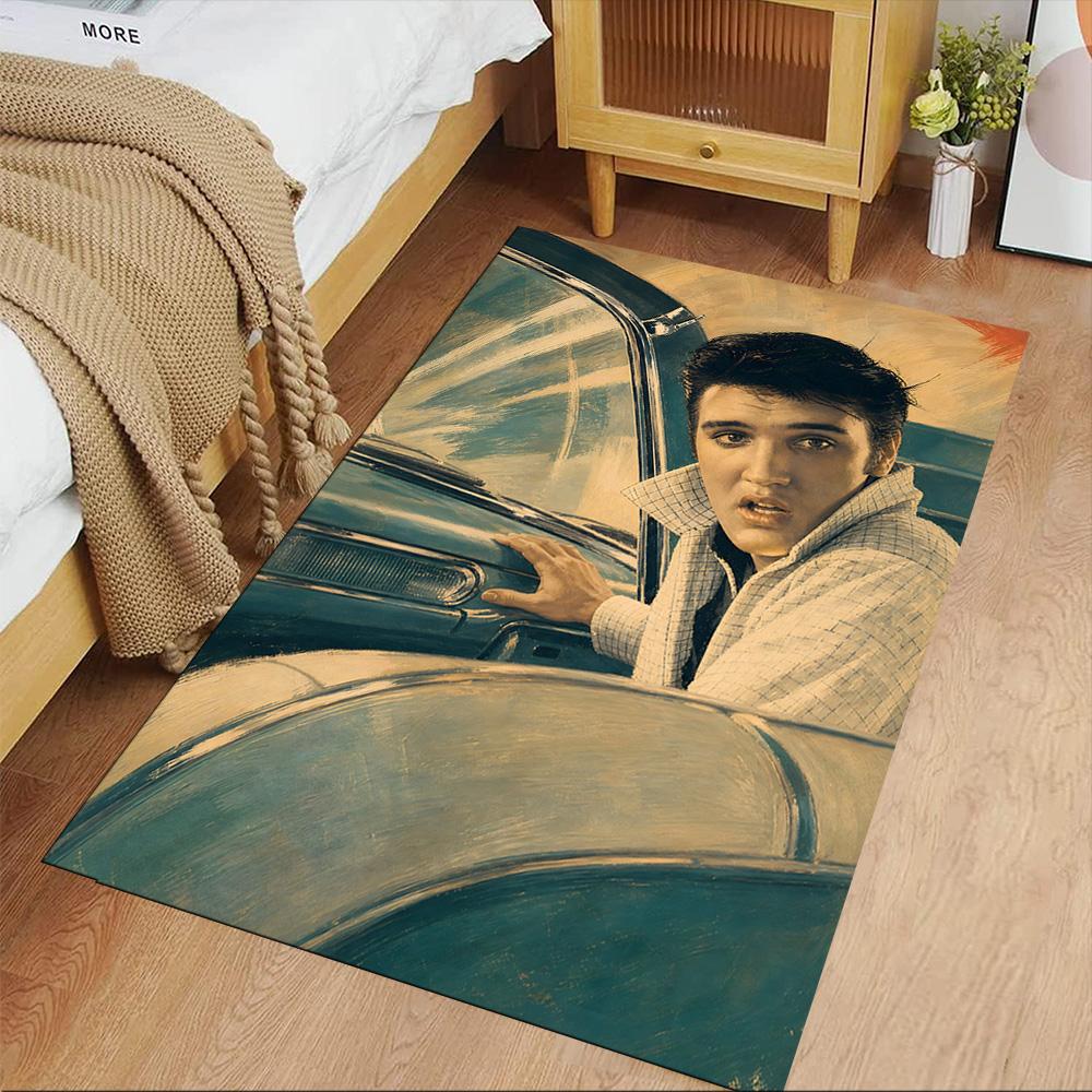 Elvis Presley Floor Rug Office Rug Design for Outdoor Dining Room Living Rooms Entryway Antislip Carpet Decorate Offices Wedding Party Gift