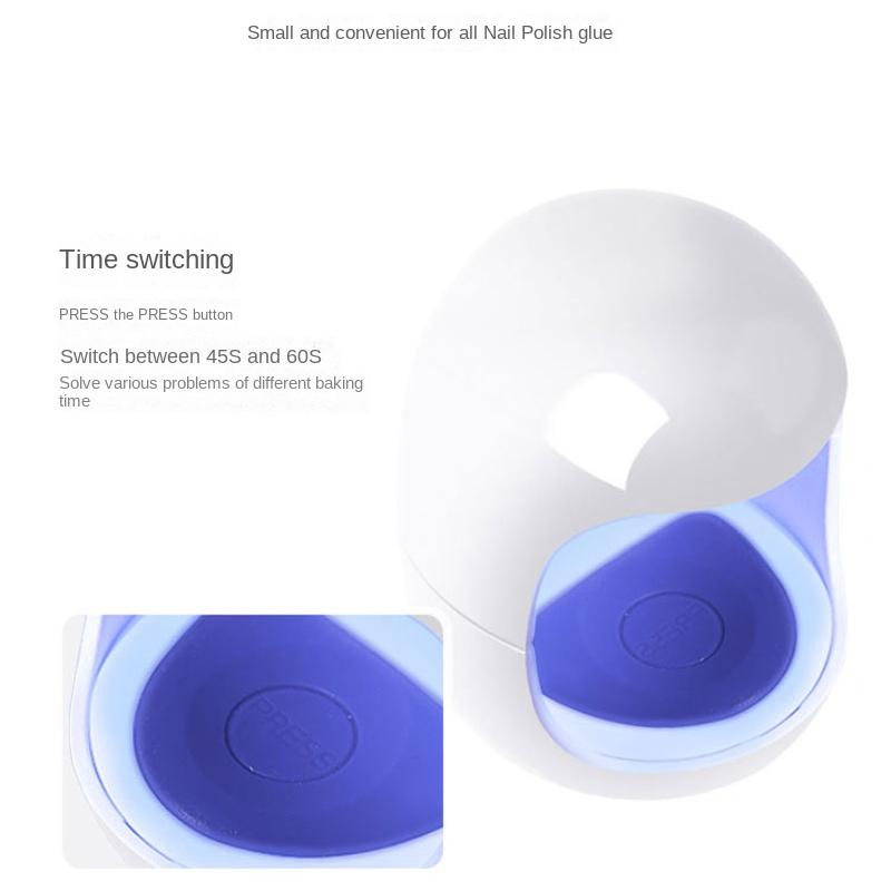 Mini nail art light therapy light LED quick drying nail oil glue baking light