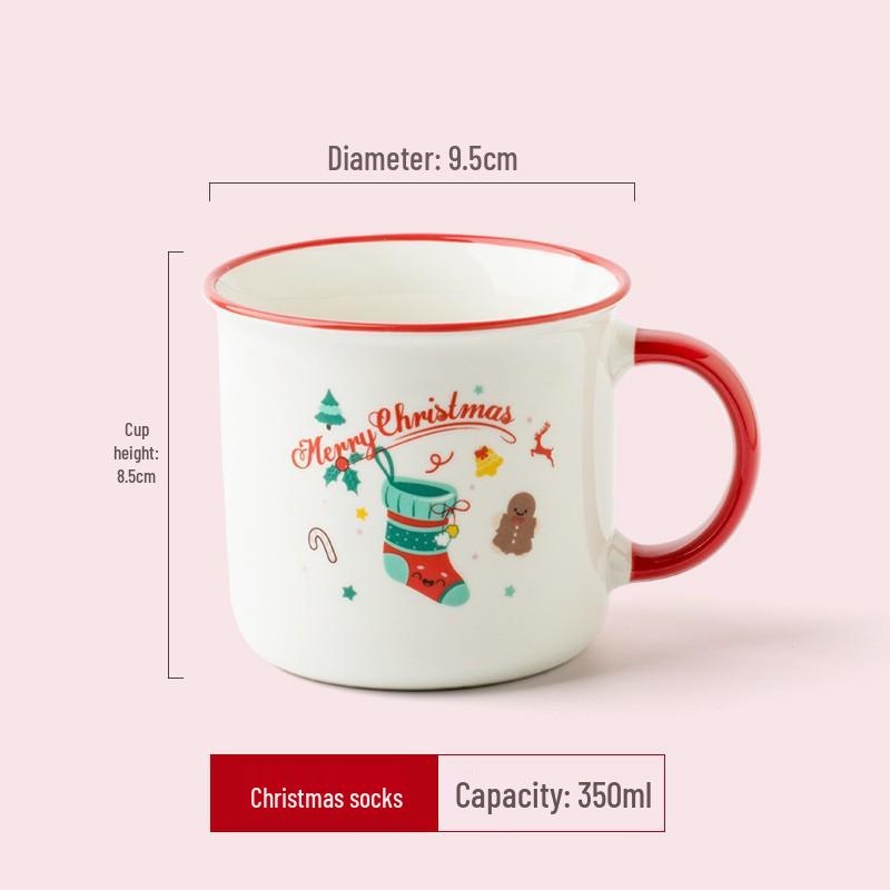 Personalized Christmas Ceramic Mug with Lid and Spoon - Creative Cartoon Design, Perfect for Halloween Gifts