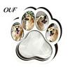 Memorial Frame with Hair Storage Wooden Paw?Shaped Pet Picture Frame, Keepsake Photo Fur Memory Shadow Box Compartment, Loss Remembrance Tabletop