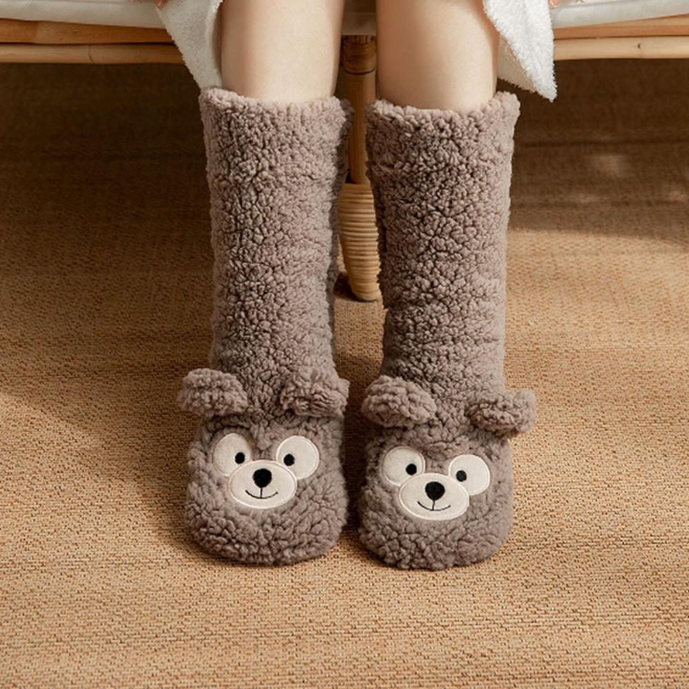 Coral Fleece Snow Socks Soft Leg Covers Warm Sleeping Socks  Christmas Gift