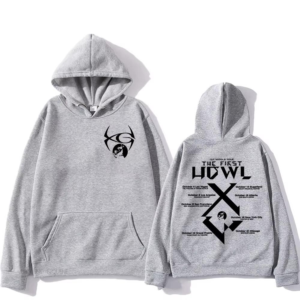 The First World Tour XG Band Graphic Hoodie Woke Up 2024 Album Print Sweatshirt Men Women Fan Casual Oversized Pullover Streetwear Tops