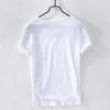 T-shirt da uomo semplice in cotone sottile traspirante slim a maniche corte T-shirt casual da uomo tinta unita a maniche corte Maglietta di base