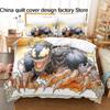 3D Print Terror of Orion Space Monster Bedding Set 3Pcs Sci Fi Alien Duvet Cover Set with Pillowcases for Men Bedroom Decor