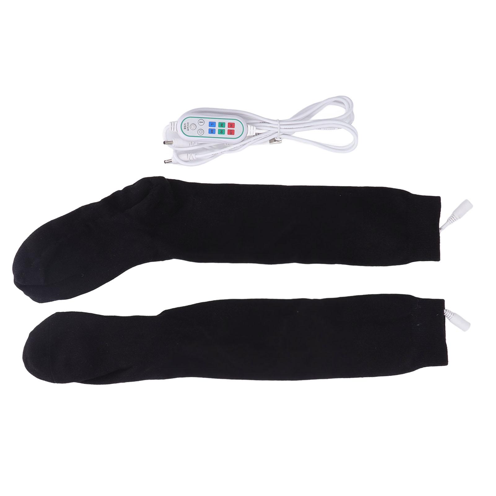 

1 комплект зимних хлопковых носков с подогревом, перезаряжаемые электрические носки с подогревом для мужчин и женщин, для активного отдыха, катания на коньках, лыжах, охоты, рыбалки