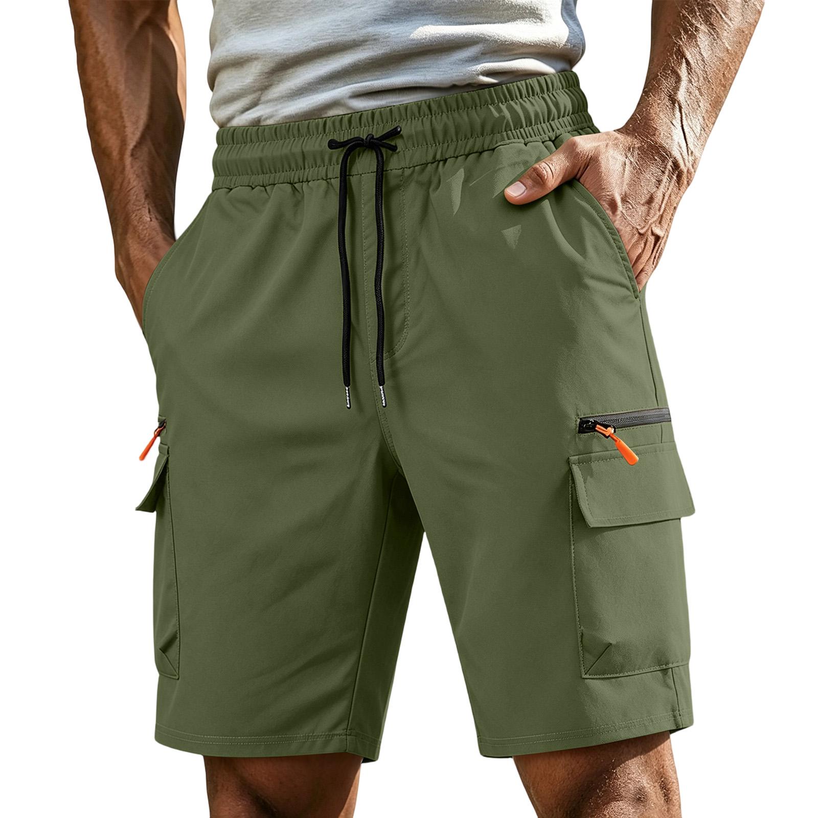 Mens Cargo Shorts Multi Pocket Drawstring Waist Casual Loose Fit Lightweight Work Shorts for Outdoor Activities XXL