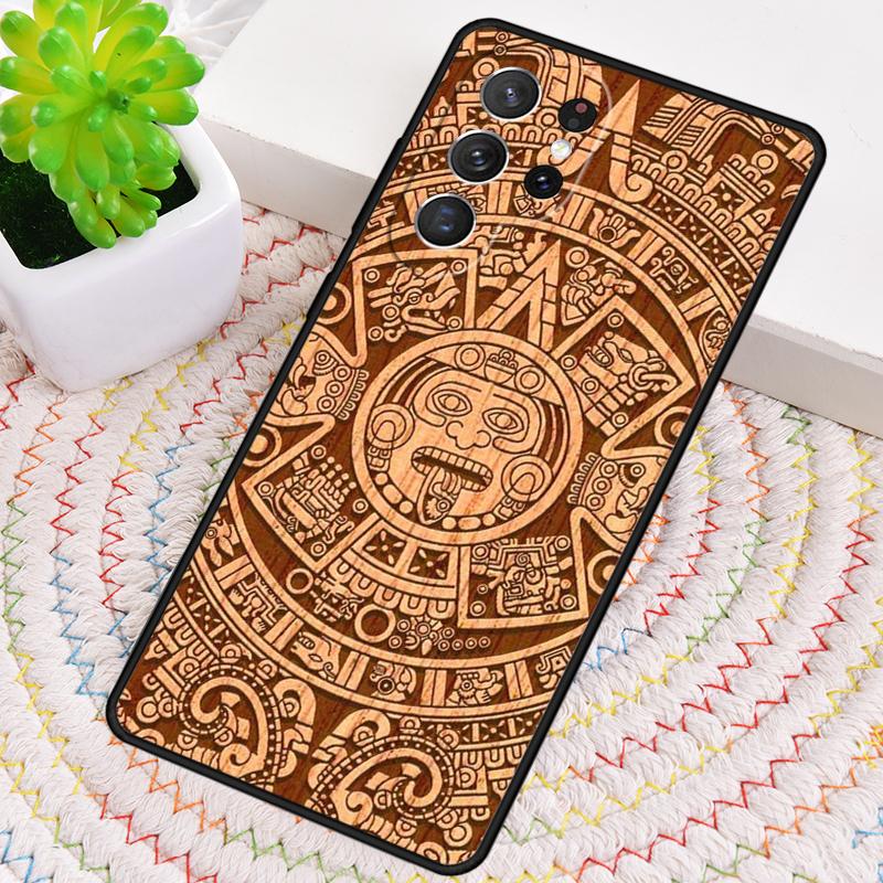 Aztec Calendar Mayan Native Phone Case for Samsung Galaxy note 10 pro S26 Ultra S23 S24 FE S25 S21 S22 PLUS shockproof Cove