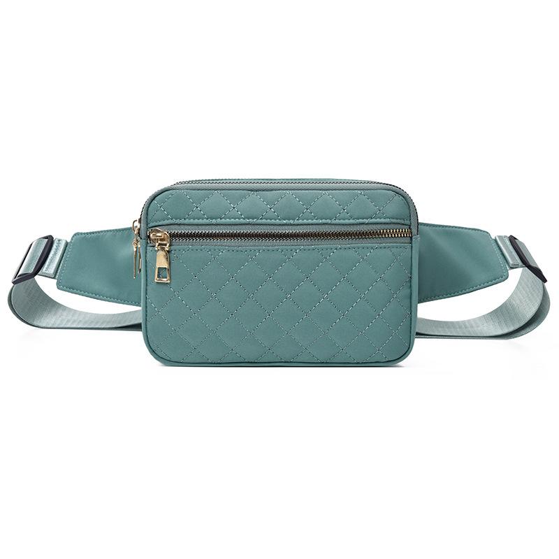 

Women Stylish And Minimalist Diamond-Patterned Embroidered Shoulder Crossbody Bag, Multifunctional with Large Capacity Bag зелений