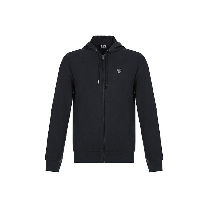 Emporio Armani Ea7 Solid Color Hooded Zip Long Sleeve Sweatshirt Men sweatshirt Blue 8NPM15-PJ05Z-01578 S