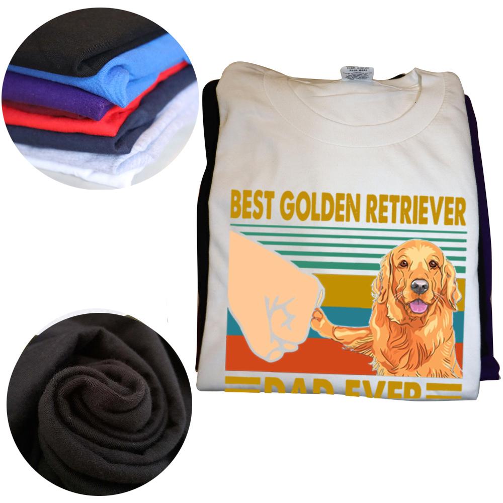 Lustiges Bestes Golden Retriever Papa Aller Zeiten Hundeliebhaber Besitzer T-Shirts Grafik Baumwolle Streetwear Kurzarm Geburtstagsgeschenke T-Shirt Herren