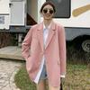 White Suit Jacket Women Spring and Autumn Loose Design Sense Casual Temperament Suit Jacket Women