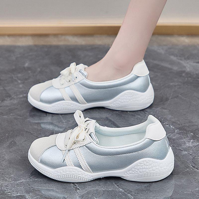 Ladies Footwear Whit Spring Autumn Lace Up Women's Sports Shoes Y2k Fashion New Arrival 2025 Designer Luxury Aesthetic Cotton In